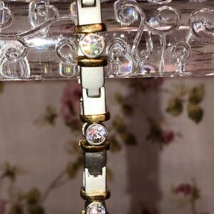 Beautiful gold and silver two tone bracelet